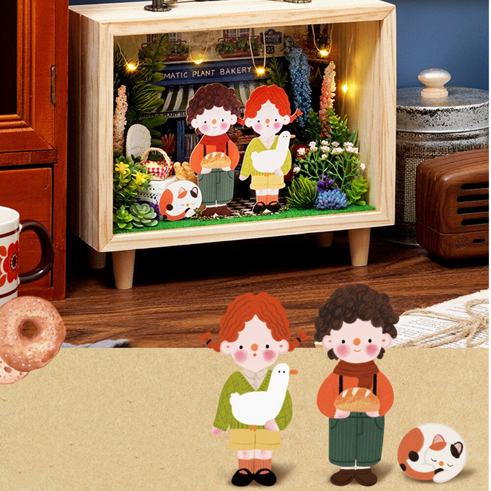 DIY Wooden Box Series Hanamaji Trilogy Doll House Model Toy Gift Decoration for Girlfriend and Child