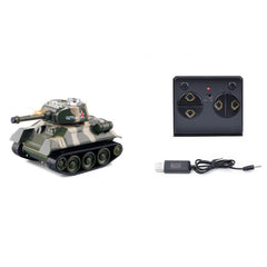 2.4G 4CH Mini Radio RC Car Army Battle Infrared Tank with LED Light RTR Model Toy