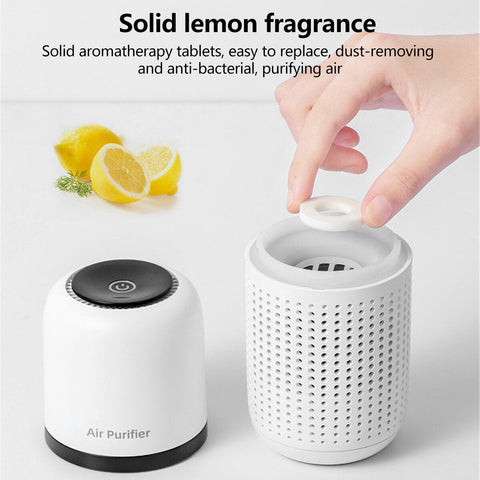 Mini Car Air Purifier 800mAh Battery Life USB Charging Low Noise Removal of Formaldehyde PM2.5 for Home Office