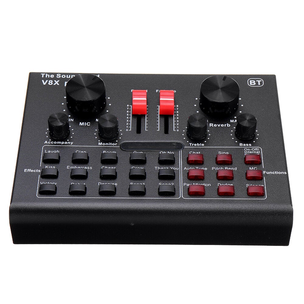 PRO External Audio Mixer USB Interface Sound Card with 15 Modes Multiple Effects