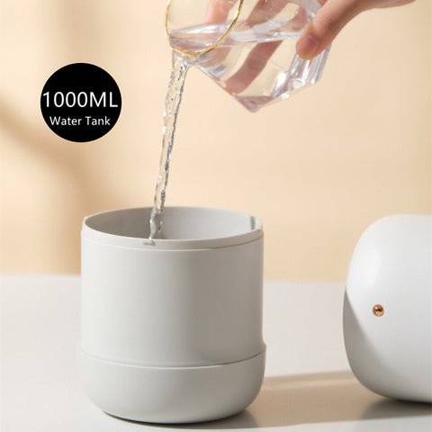 1000ml Dual Spray Humidifier UVC Sterilization USB Wireless Essential Oil Diffuser Timing Function Mist Maker for Car Home Office
