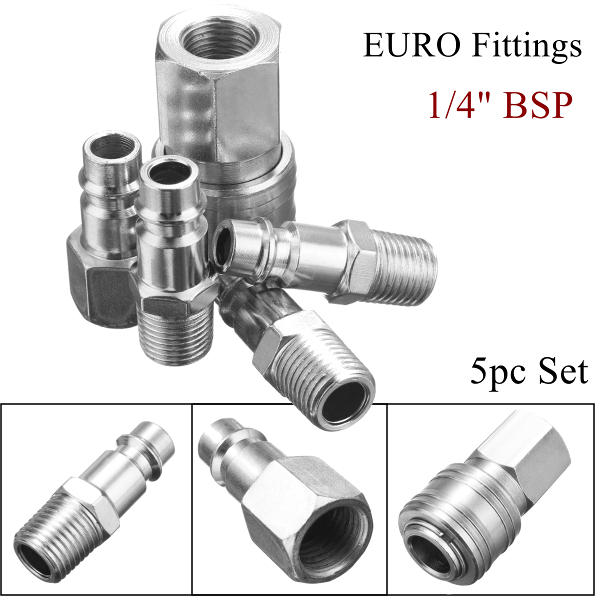 1/4 EURO Air BSP Hose Compressor Tail Airline Fitting Quick Connector Release