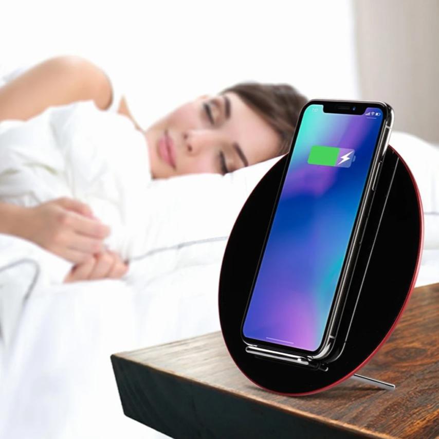 Qi Standard Wireless Charger Fast Wireless Charging Stand Holder Dual Coils