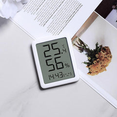 LCD Clock Large Digital Display With Thermometer and Hygrometer