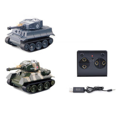 2.4G 4CH Mini Radio RC Car Army Battle Infrared Tank with LED Light RTR Model Toy