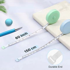 1.5M/60In Tape Retractable Body Measuring Ruler Double Sided Metric Imperial Meter