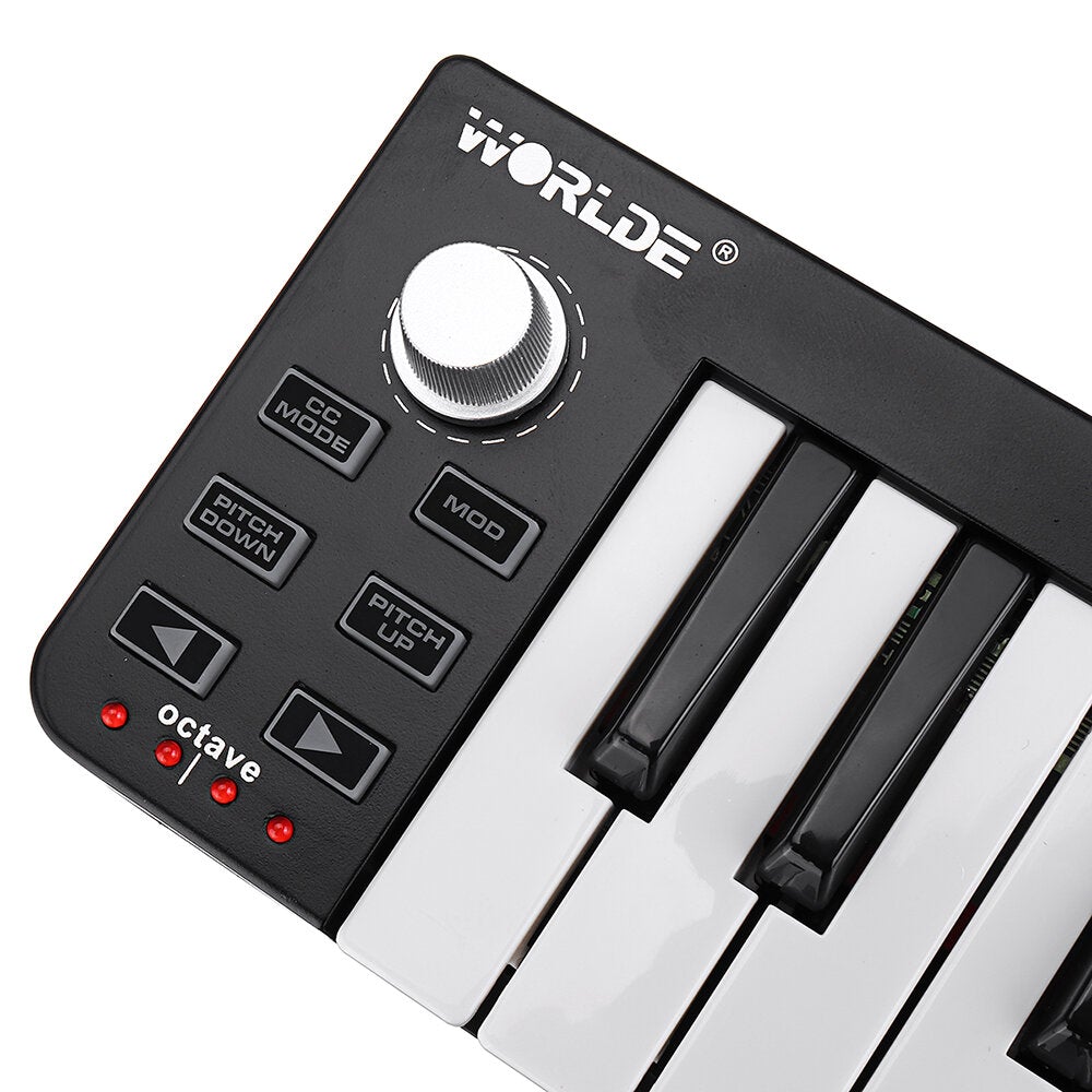 Portable Electronic MIDI Keyboard Mini 25 Key USB MIDI Controller