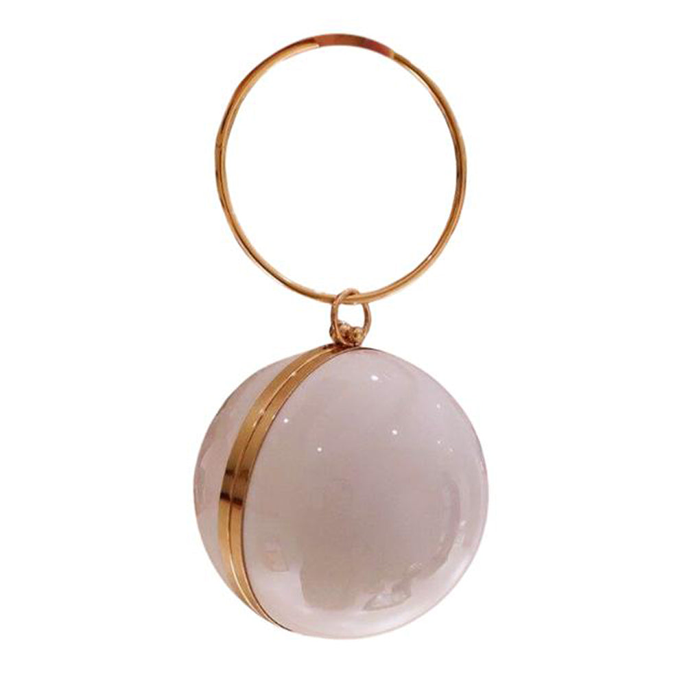 Acrylic Round Ball Shoulder Bag For Women Crossbody With Chain Transparent Clutch