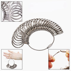 1 Set Metal Professional Jewelry Tools Finger Gauge Ring Sizer Measuring For DIY