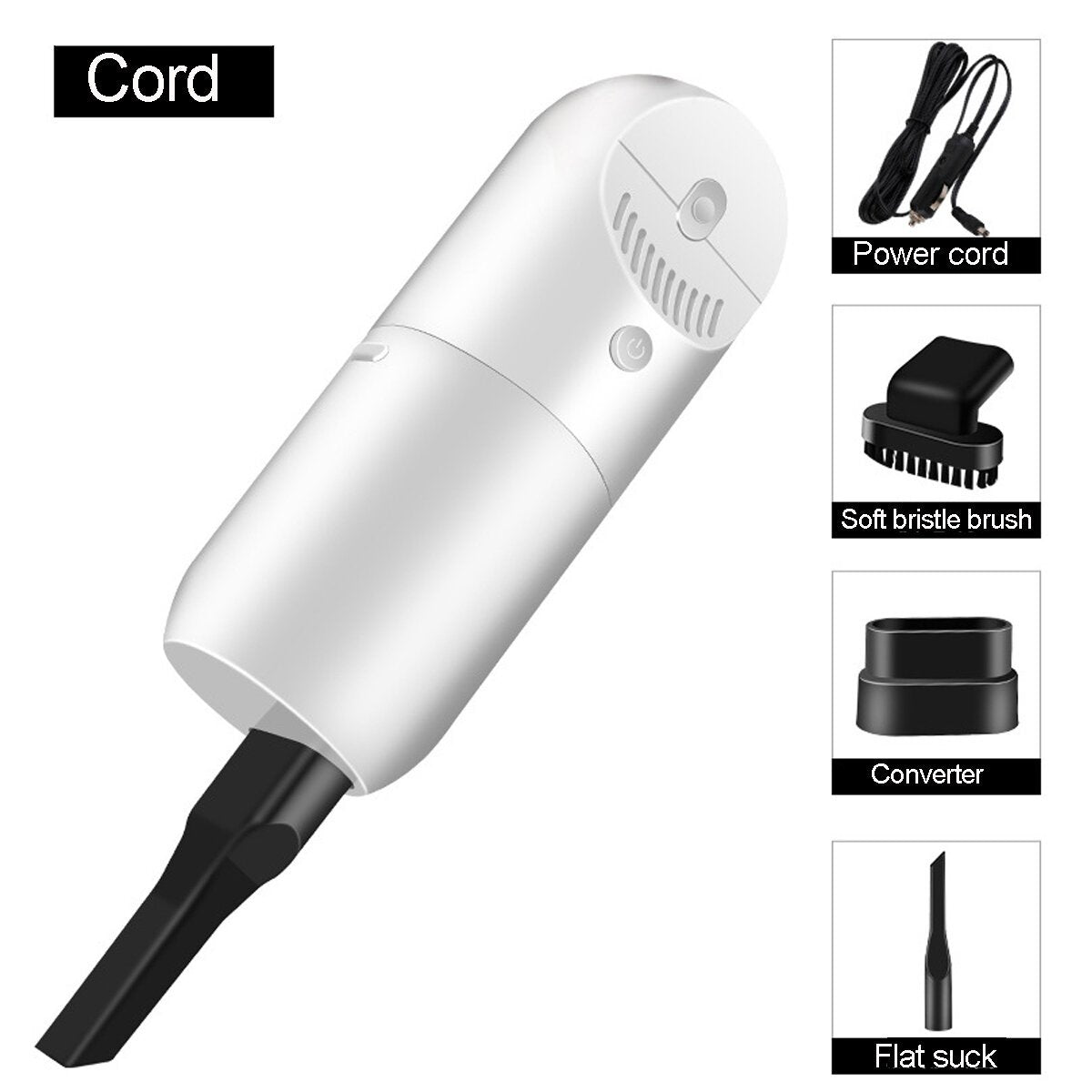 120W Car Vacuum Cleaner Portable Wet Dry Use Ligweight Handheld Duster 4500rpm 3500Pa Powerful Suction