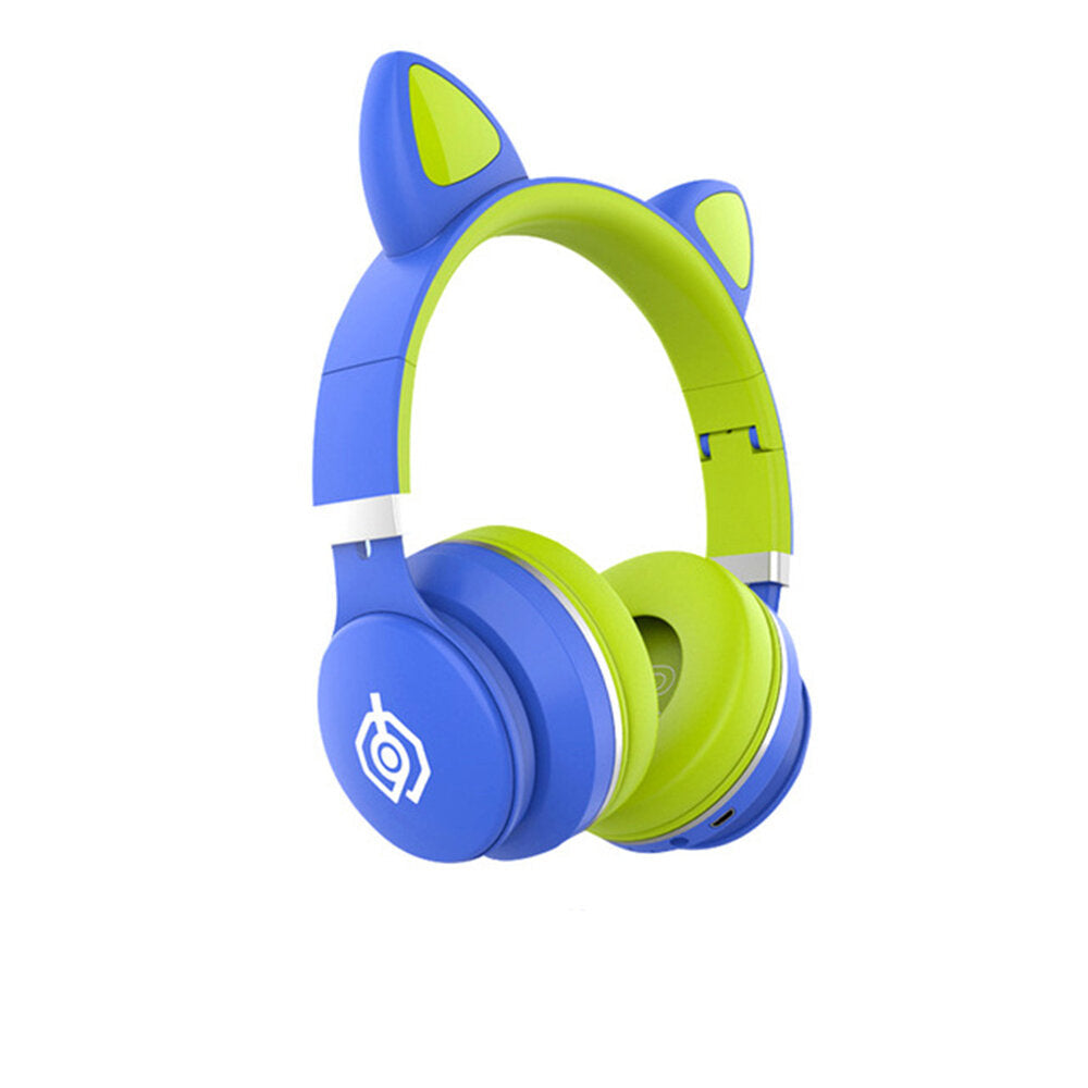 LED Over-Ear Headphones Noise Cancelling Headset bluetooth 5.0 Wireless Kids Headset Support TF Card 3.5mm Plug With Mic