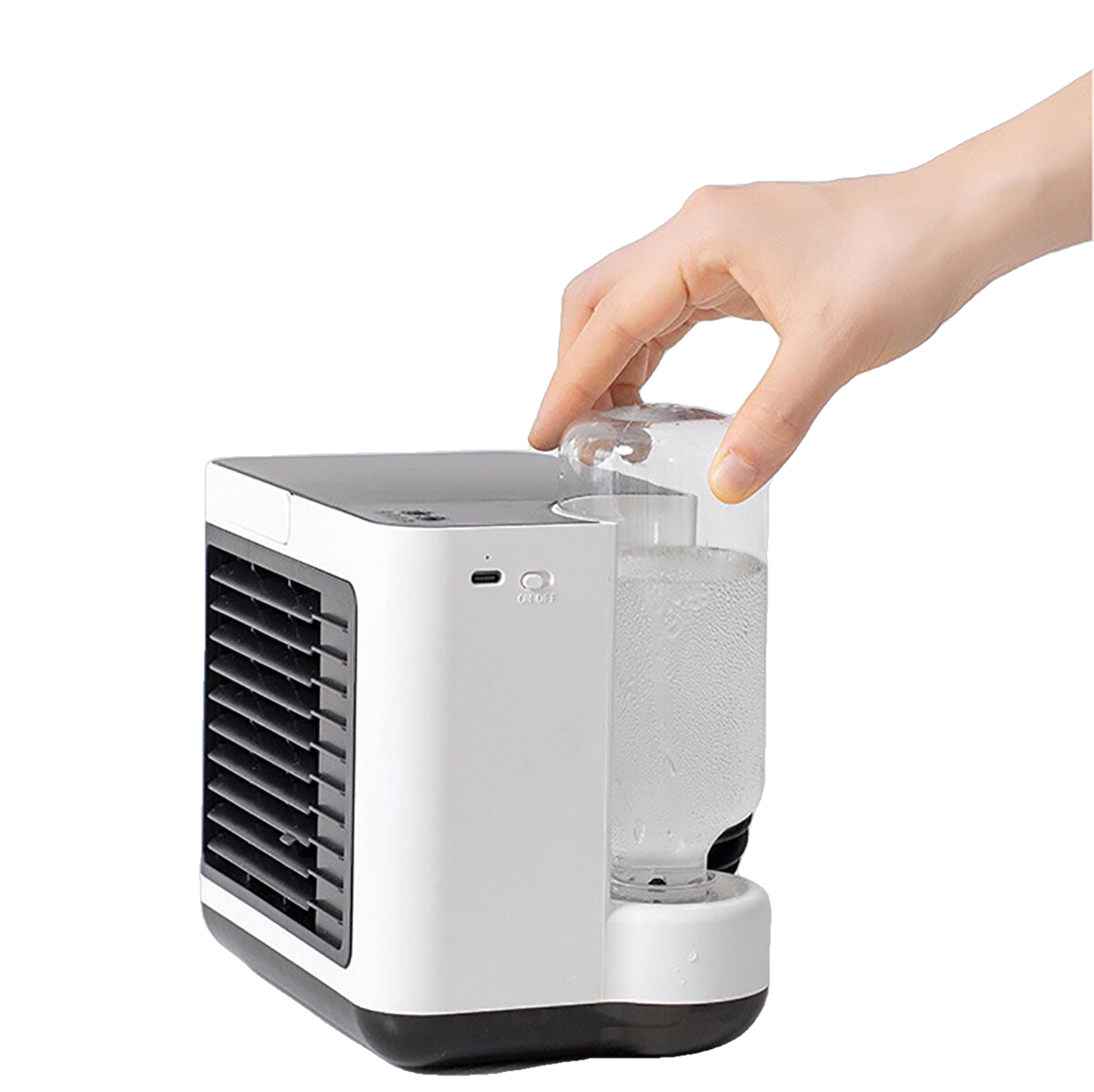 2000mAh USB Fan Portable Negative Ion Air Conditioning Fan Desktop Air Cooler Small Water Cooling Fan with 3 Wind Speeds