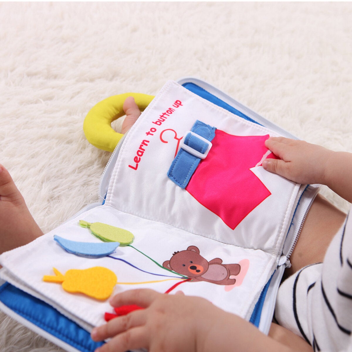 Infant Early Education Soft Cloth Books Baby Learning Activity Practice Hands Book Toys