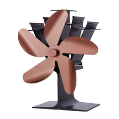 5 Blades Stove Fan Heat Powered Saving Fireplace Ecofan Burner