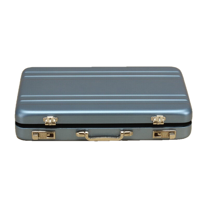 Aluminum Business Credit Cards Box Mini Suitcase Card Holder High Grade Business Office Cards Box