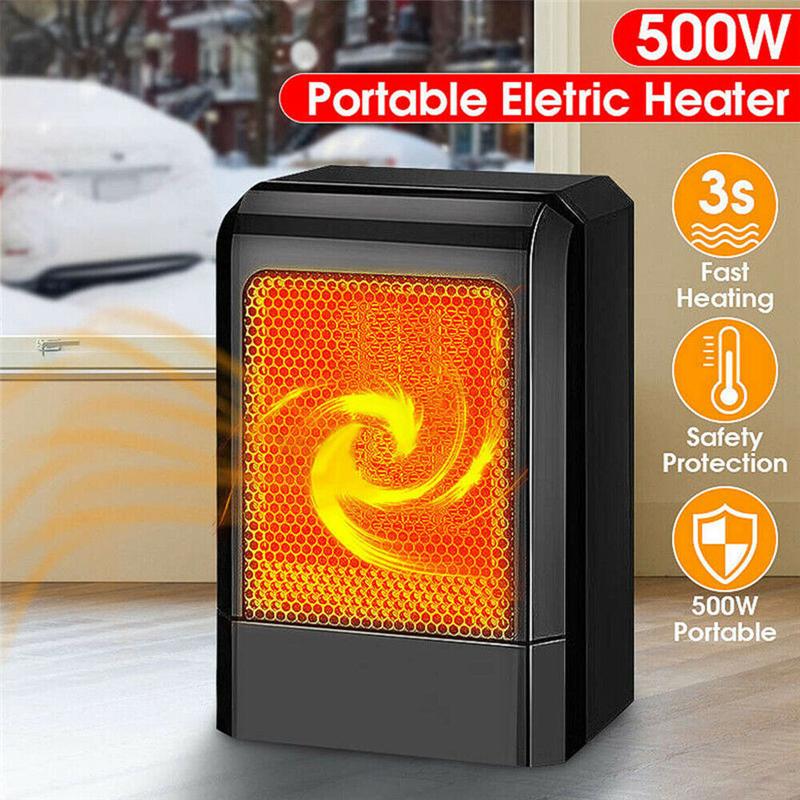 500W Portable Ceramic Electric Fan Heater