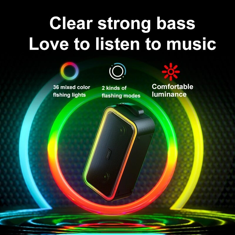 40W Power bluetooth Speaker with Class D Amplifier Excellent Bass Performace RGB Lights HiFi Speaker IPX7 Waterproof