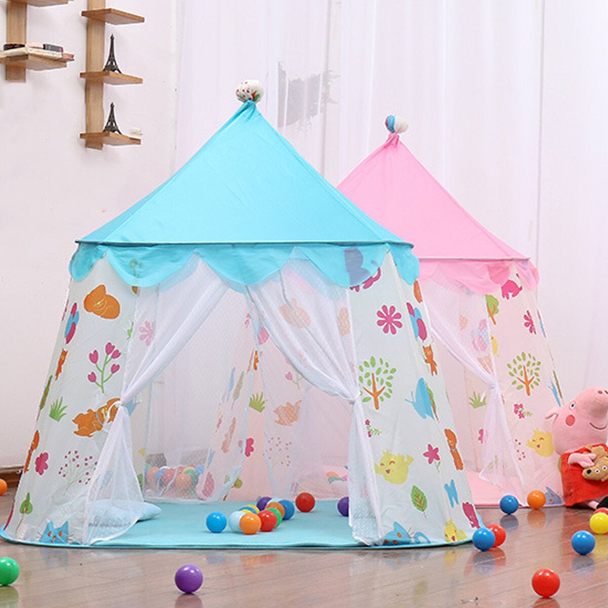 Princess Castle Large Play Tent Kids Play House Portable Kids Tents for Girl Outdoor Indoor Tent