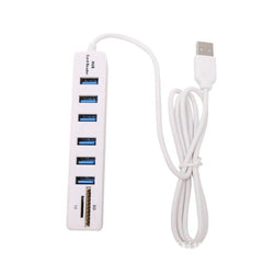 USB 2.0 HUB 2 In 1 Card Reader SD TF Extender HUB Card Reader Adapter