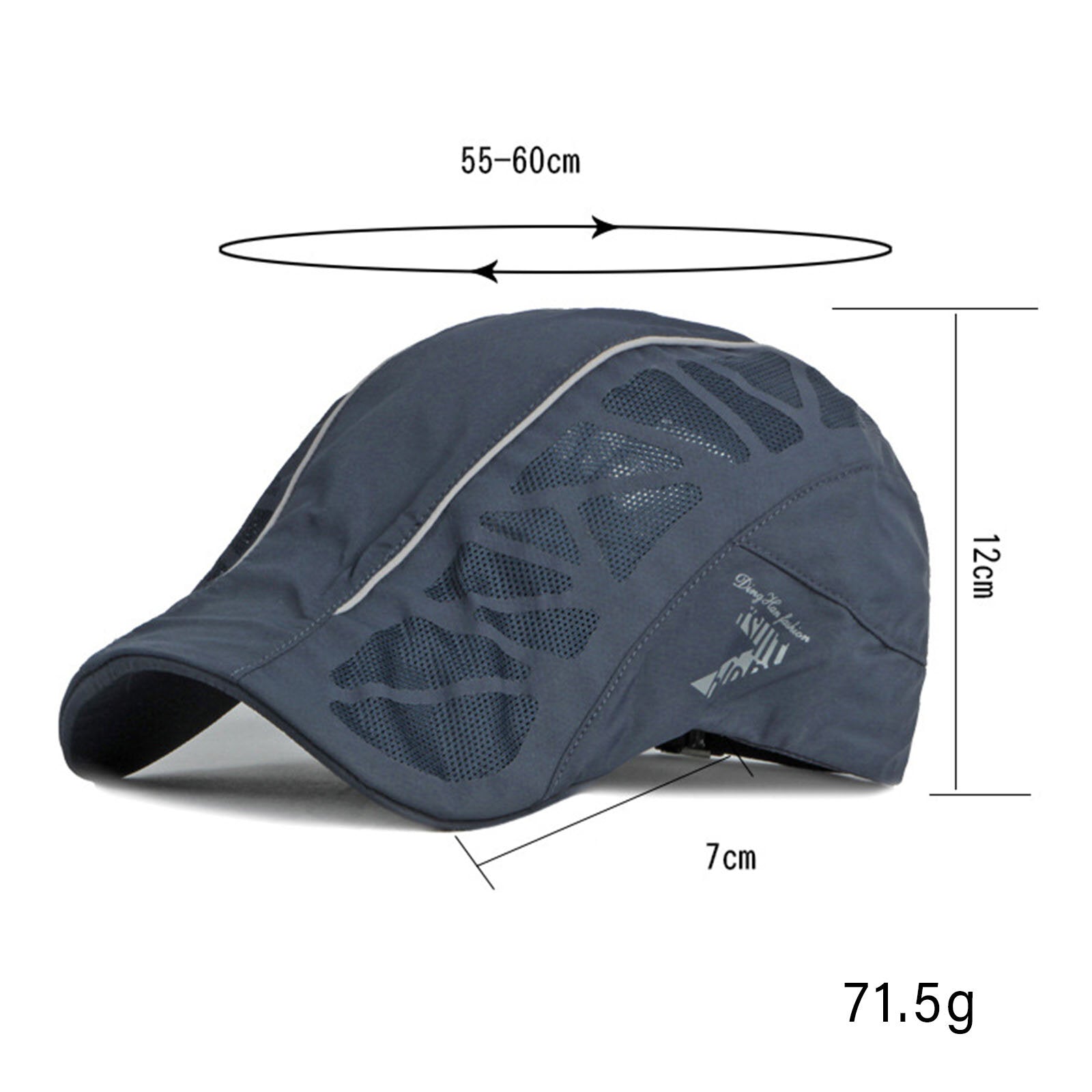 Menico Men's Breathable Mesh Quick Dry Flat Cap Outdoor Sports Visor Beret Hat