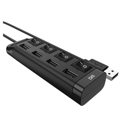 4 Port Micro USB HUB 2.0 USB Splitter High Speed 480Mbps Adapter With Switch 120CM Cable For Tablet Laptop Computer Notebook