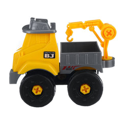 4 IN1 Truck Construction Sliding Vehicle Excavator Detachable Assembly Screw Nut Puzzle DIY Diecast Car Model Toy Set for Kids Gift