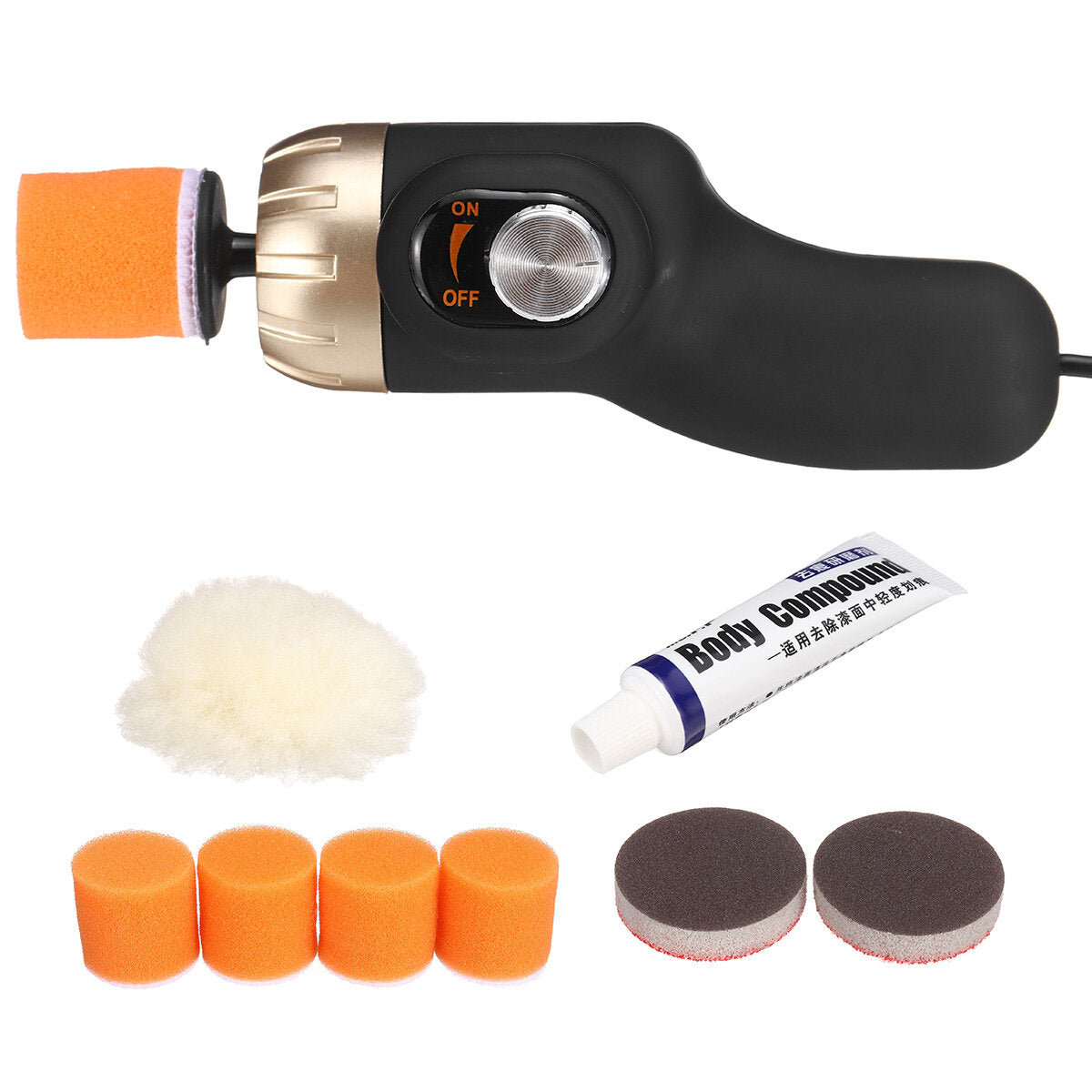 1 Set Surface Scratch Repair Auto Care Tool Car Electric Polisher for Car Cleaning Polishing
