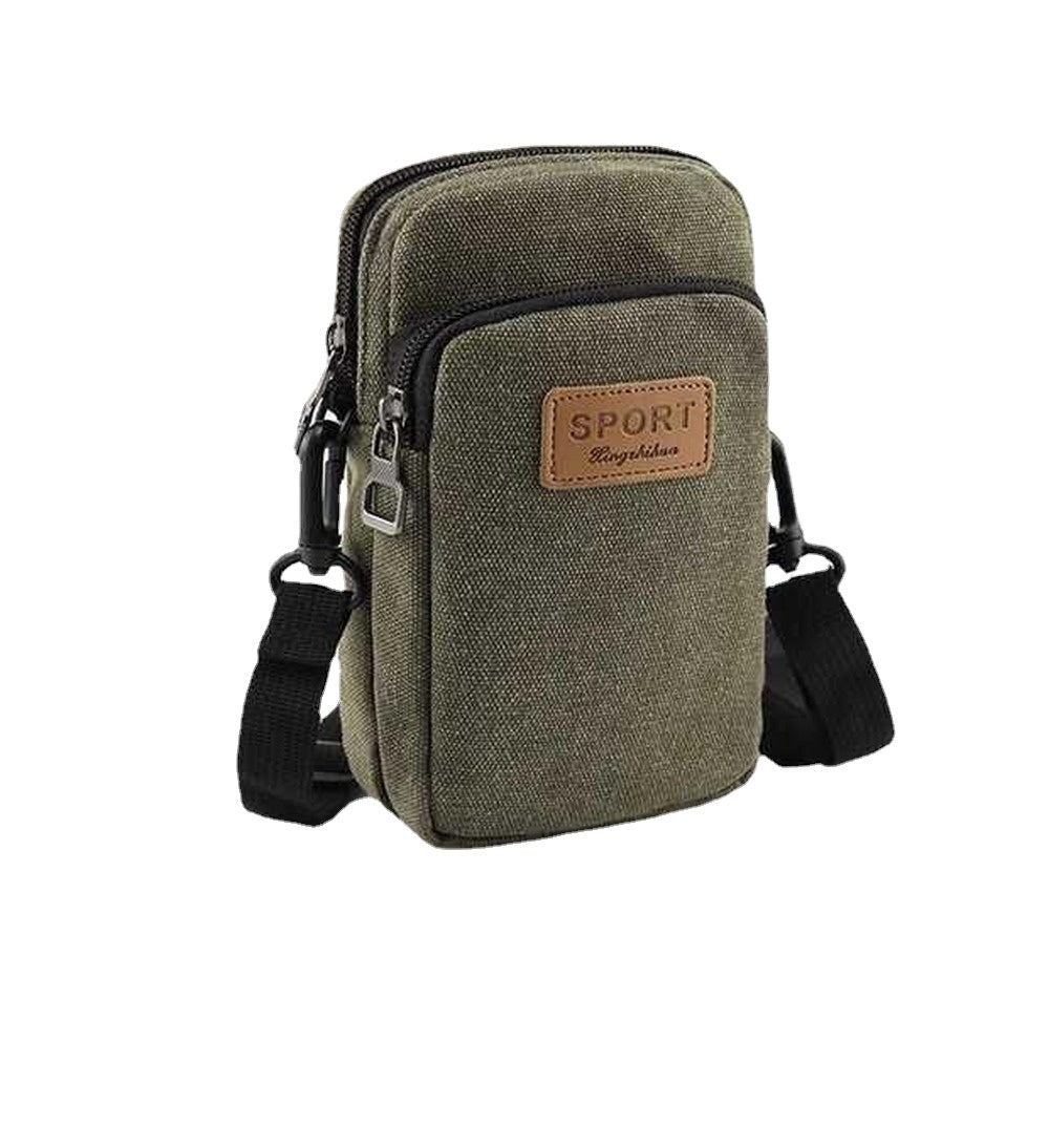 Universal Waterproof Multi-functional Canvas phone bag Shoulder Bag Man Casual Crossbody Waist