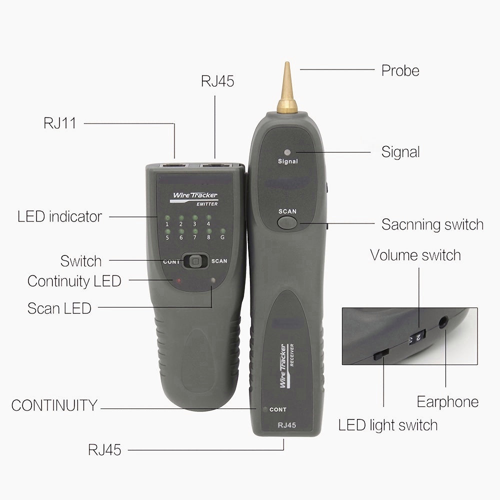 Multi-Function Cable Finder Pairing Device Withstanding Voltage 60V