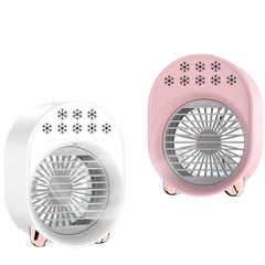 Portable USB Desktop Air Conditioner Negative Ion Spray Cooling Fan 3 Gear Adjustable Evaporative Humidifier for Home Office Travel