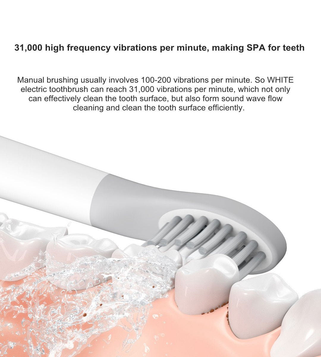 Sonic Electric Toothbrush Wireless Induction Charging IPX7 Waterproof