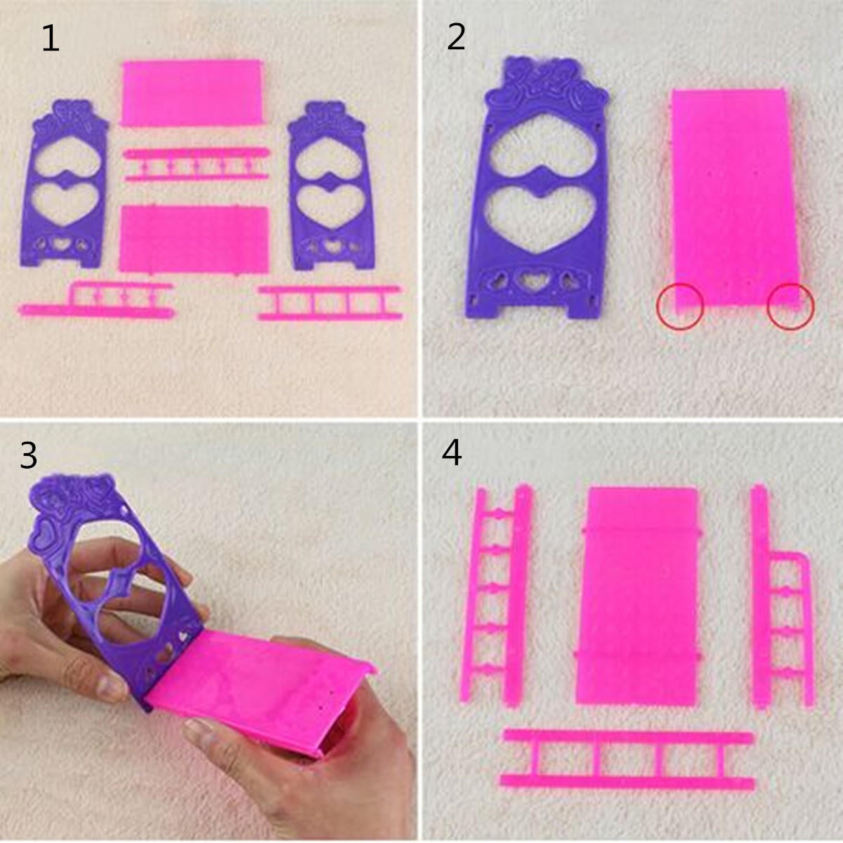 Miniature Double Bed Toy Furniture For Decoration