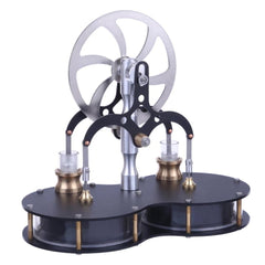 Peanut Shaped Stirling Double Cylinder Low Temperature Difference Engine Model Educational Toy