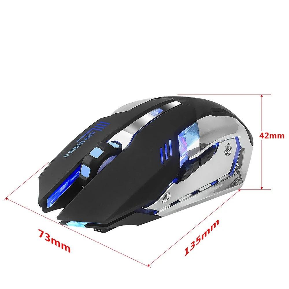 Wireless Mouse 2400 DPI Rechargeable 6 Breathing Backlight