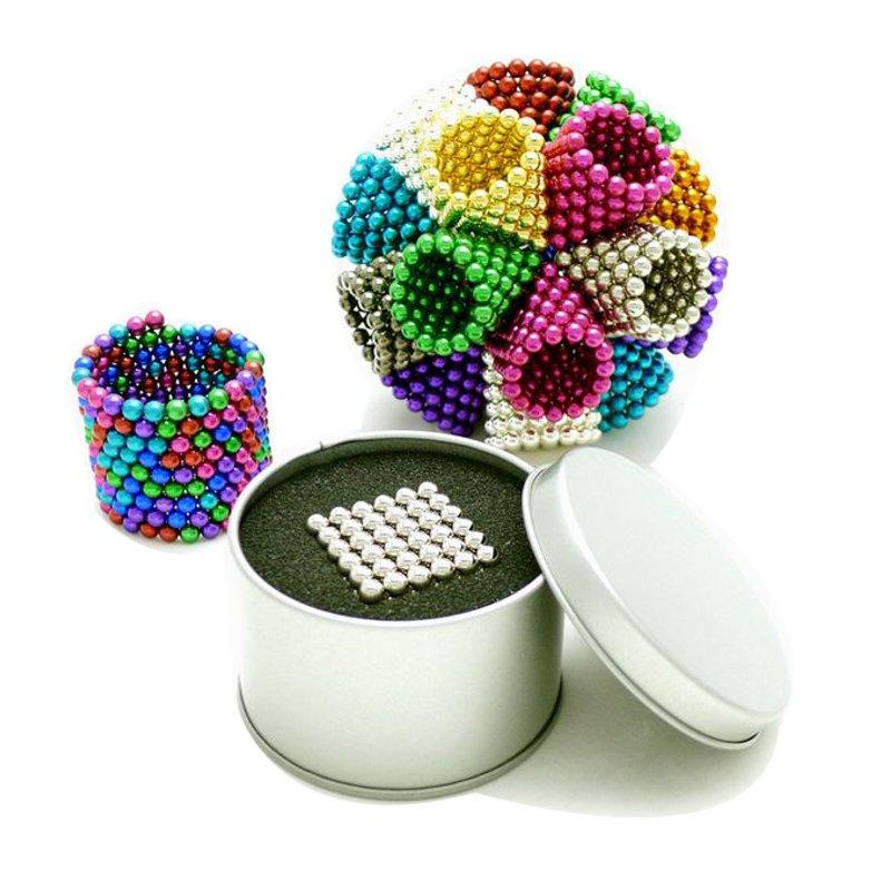 222Pcs Per Lot 6mm Multi-Colror Magnetic Buck Balls Intelligent Cube Magic Beads Puzzle Toys