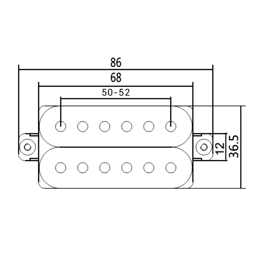 2pcs Classic Tone Ceramic Overwound Open Style Humbucker Pickups Set 50mm Neck/Bridge For Electric Guitar-Green