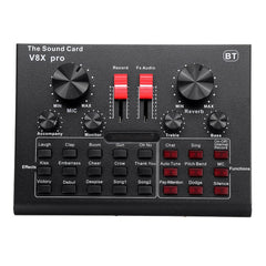 PRO External Audio Mixer USB Interface Sound Card with 15 Modes Multiple Effects