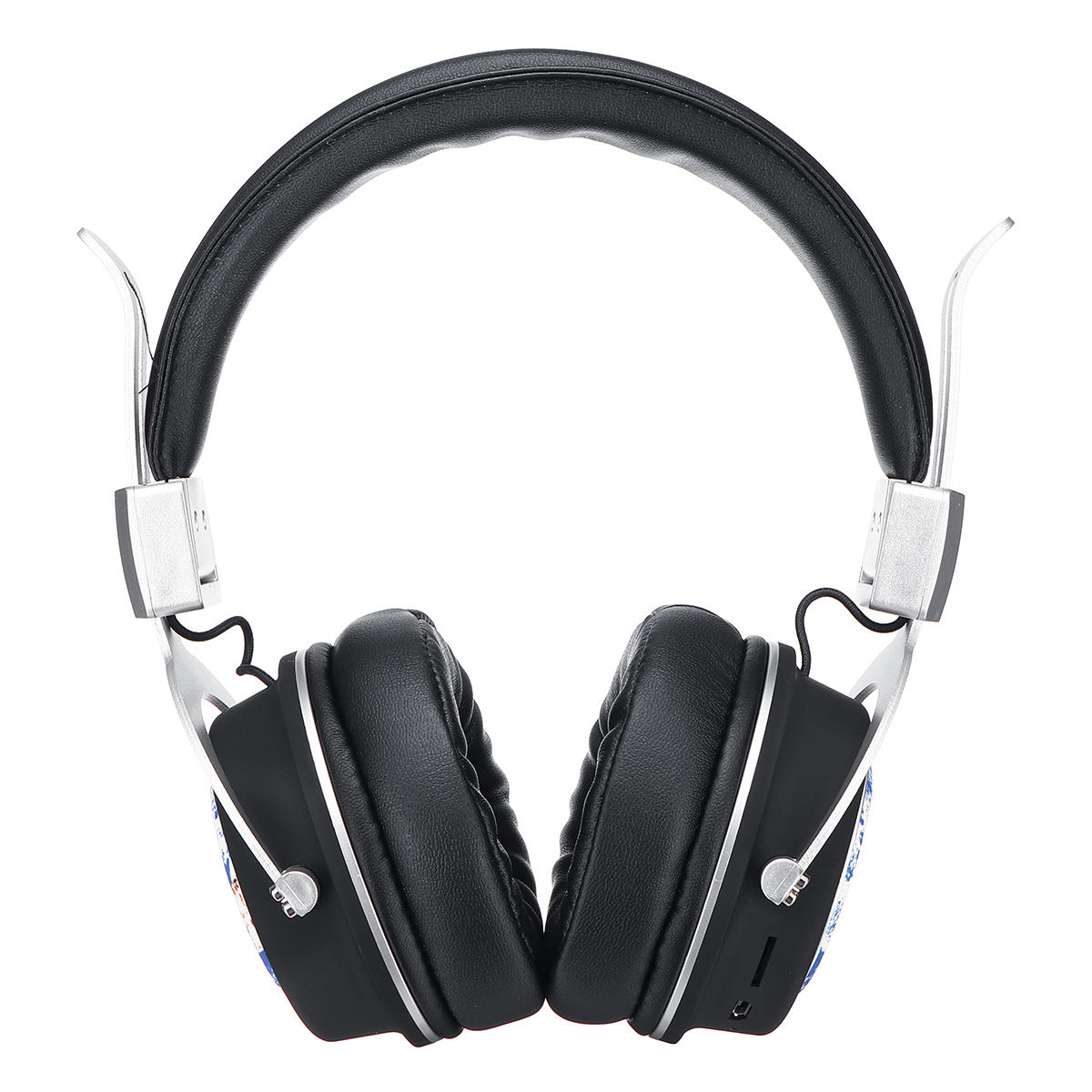 Wireless bluetooth 5.0 Headphone Foldable Pattern 3D Stereo TF Card AUX Headphone with Mic