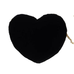 Fashion Women's Heart Shaped Handbags Cute Kawaii Faux Fur Crossbody Bags Wallet Purse Chain Shoulder Bag Lady Handbag