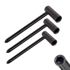 3PCS Truss Rod Wrench with Screwdriver Neck Wrench Black Metal Tool Adjustable For PRS Electric Guitar