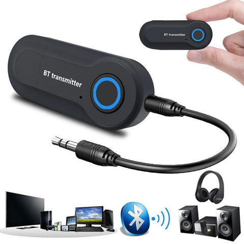 2 in 1 USB bluetooth Adapter Transmitter Receiver LED Indicator 3.5MM AUX Stereo For PC TV Car Headphones Wireless Adapter