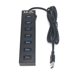 7-Port USB 3.0 Hub Adapter Docking Station 5Gbps Data Transfer For Laptop PC