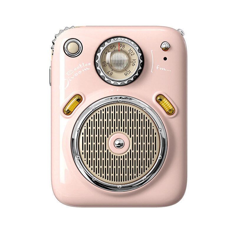 Retro Mini bluetooth Speaker Audio FM Radio TF Card Girlfriend Birthday Gift Portable Outdoor Waterproof Speaker