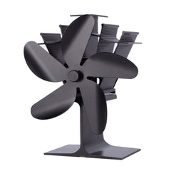 5 Blades Stove Fan Heat Powered Saving Fireplace Ecofan Burner