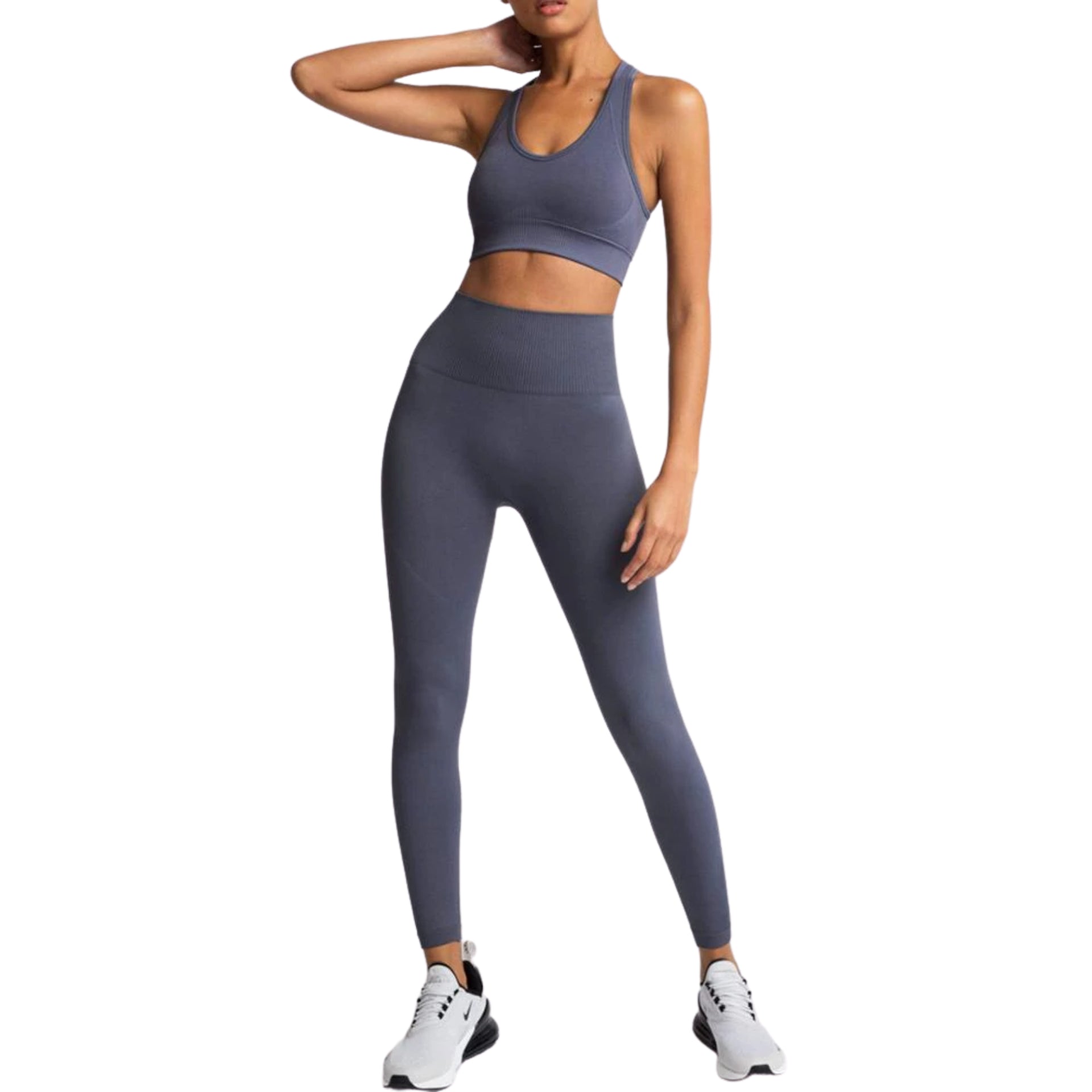 Seamless Gym Set Nylon Woman Sportswear Exercise Leggings Padded Sports Bras Fitness Wear Yoga Suits