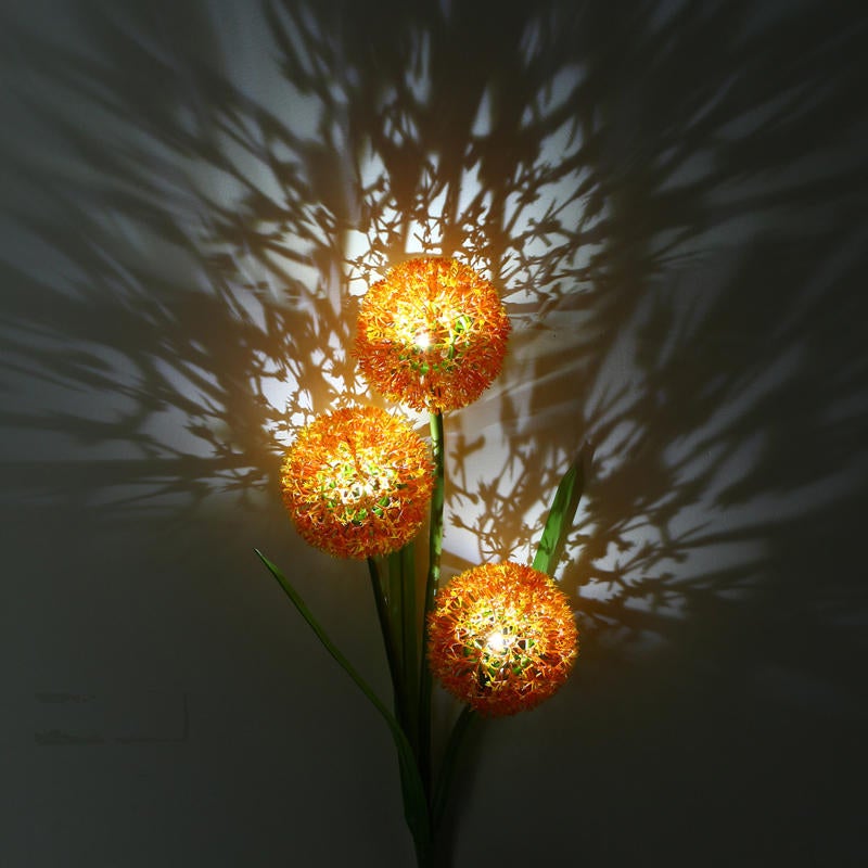 Dandelion LED Optical Fiber Solar Power Outdoor Light Lamp