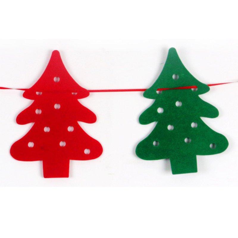 Christmas Tree Hanging Flag Banner Ornament Gift Home Yard Party Decor