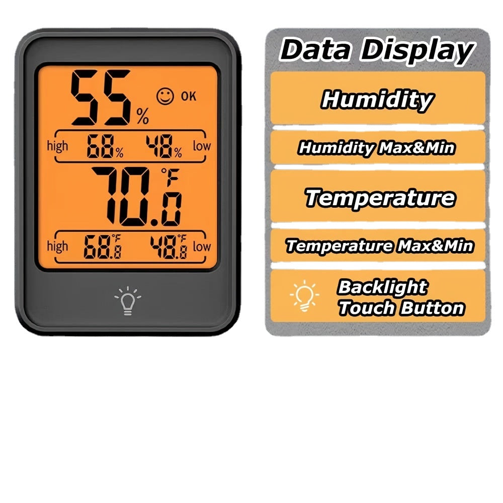 Digital Temperature Humidity Monitor Hygrometer with Backlight For Indoor