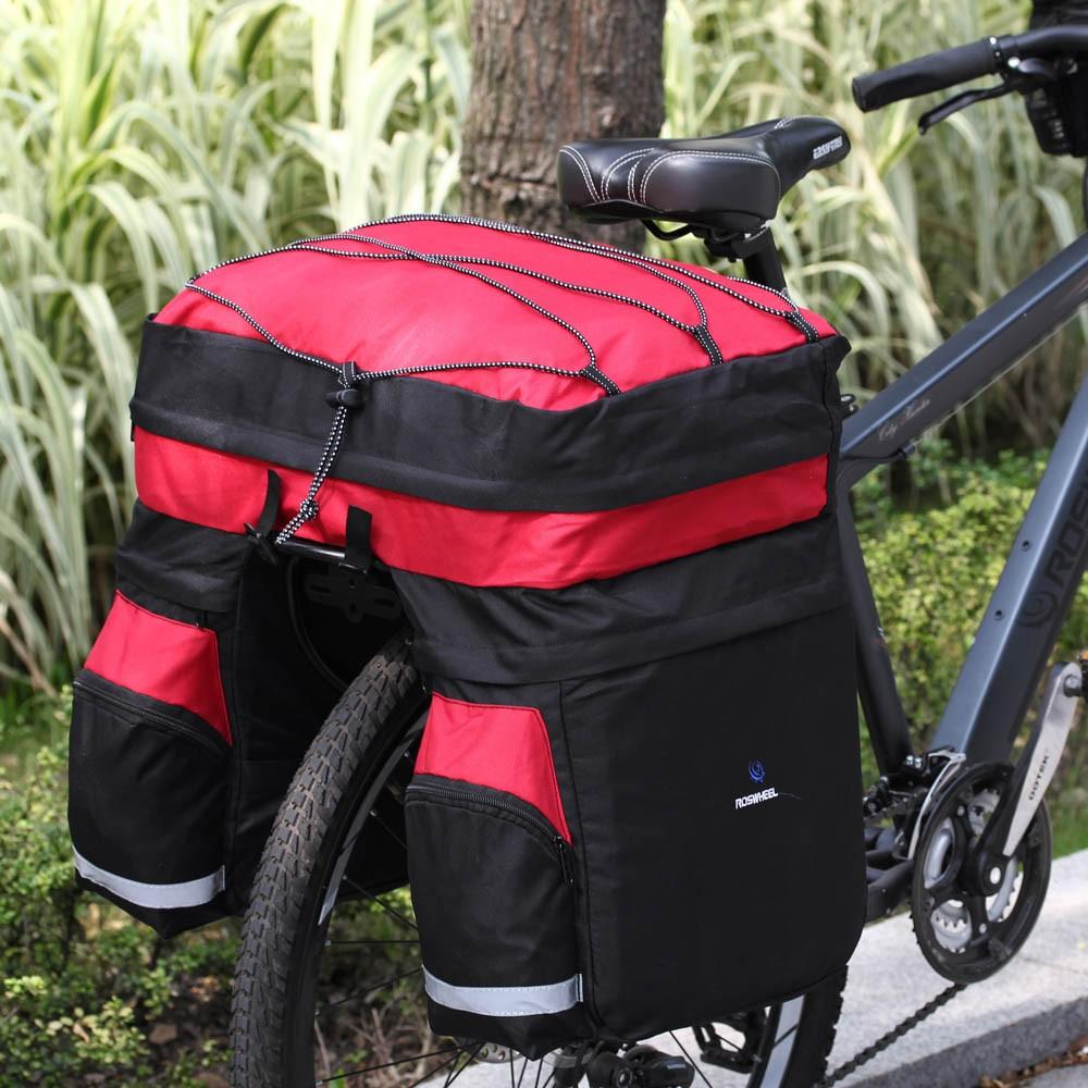 Cycling Bicycle Bag Bike Double Side Rear Rack Tail Seat Trunk Pannier 60L