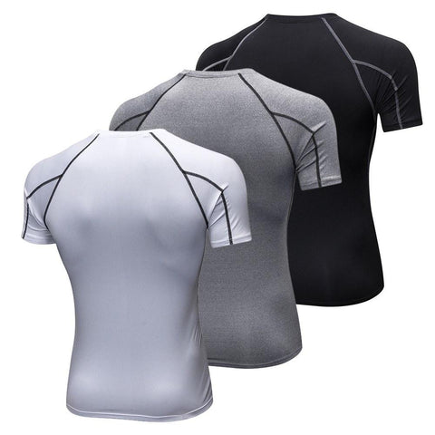 Men Short Sleeve Compression Shirt Pack of 3